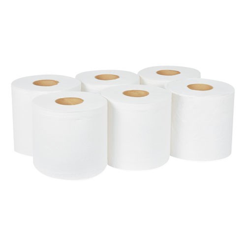 Tork Centerfeed Hand Towel, 2-Ply, 7.6 x 11.75, White, 530/Roll, 6 Roll/Carton