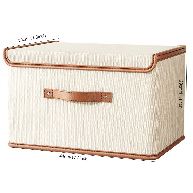 1Pc Oxford Cloth Large Flap with Lid Integrated Storage Box Cloth Storage Box Cl
