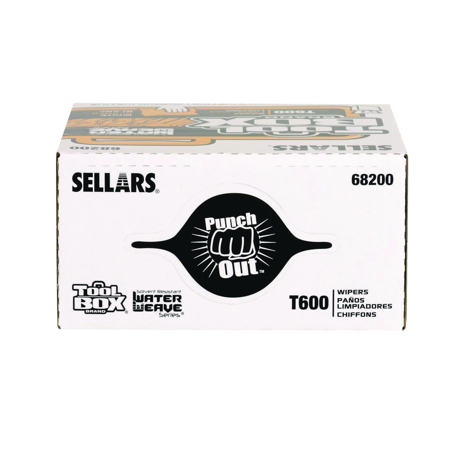 TOOLBOX WaterWeave T600 Wipers, 1-Ply, 8.27 x, 16.5, White, 126 Sheets/Box, 10 B