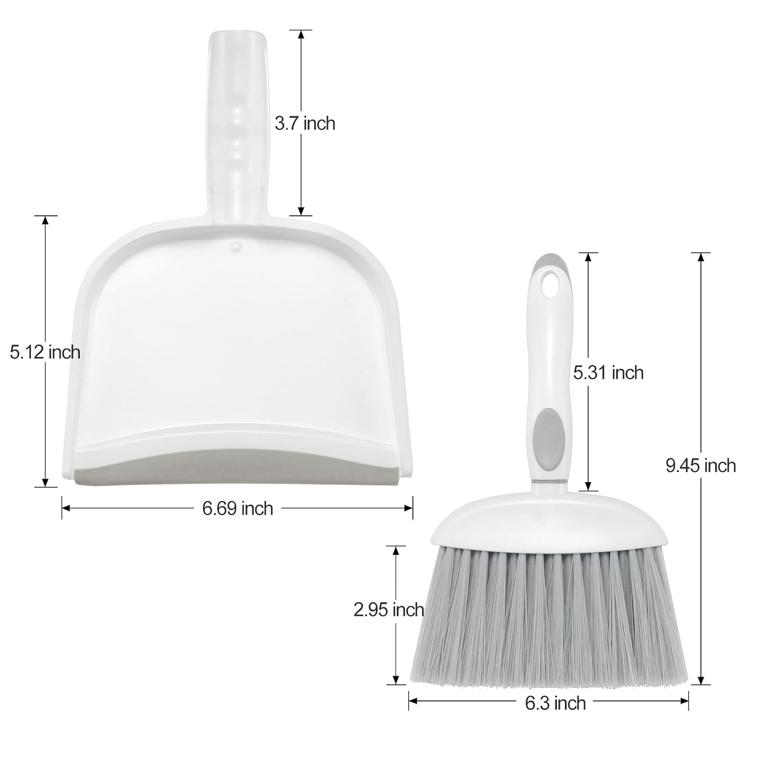 Mini Dust Pan and Brush Set Small Broom Dustpan White Gray Dustpan Cleaning