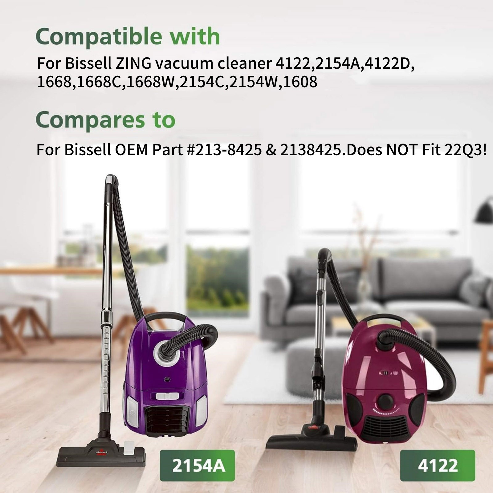 10* Vacuum Cleaner Dust Bags For Bissell ZING Vacuum Cleaner 2154, 2154A