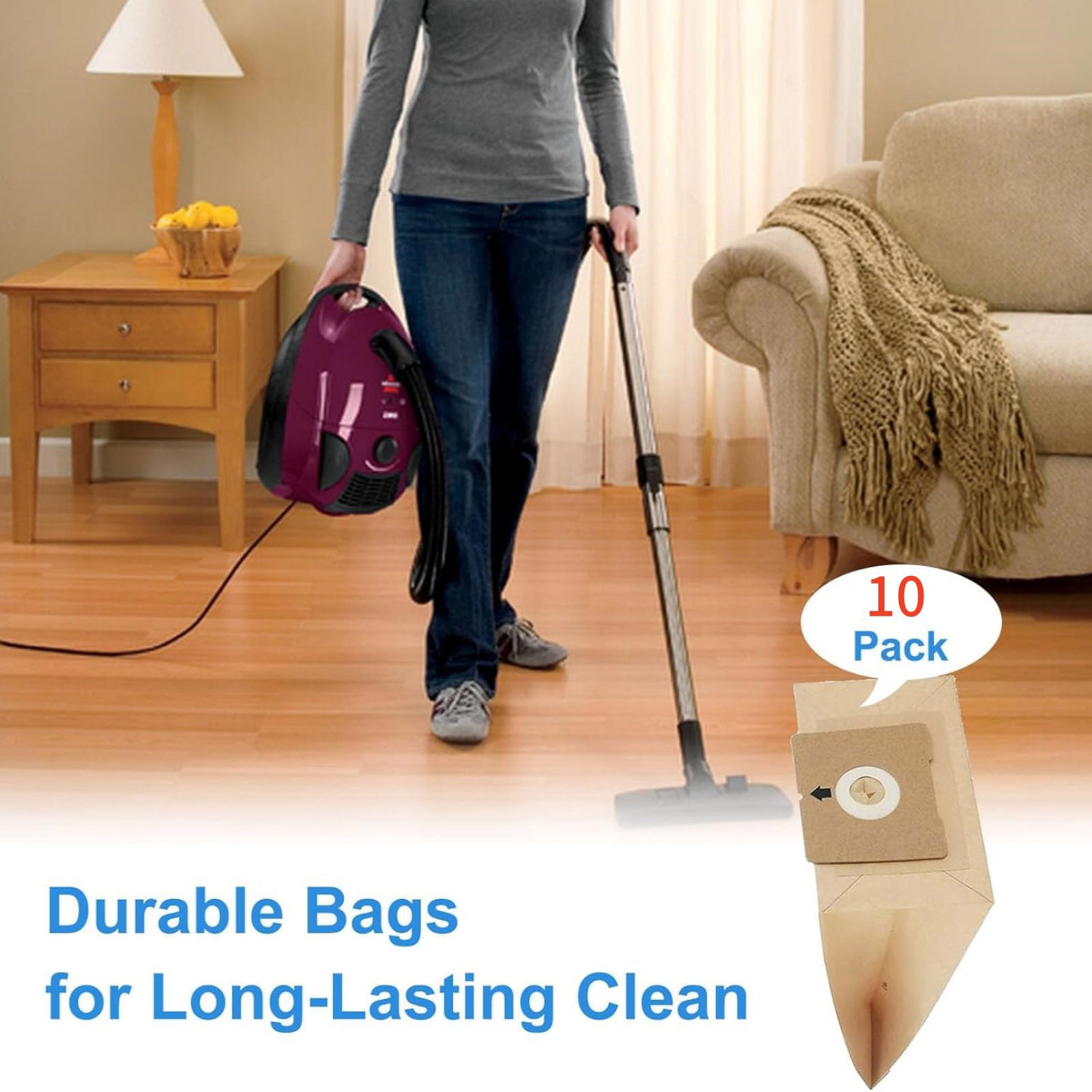 10* Vacuum Cleaner Dust Bags For Bissell ZING Vacuum Cleaner 2154, 2154A