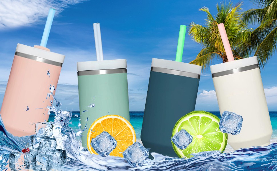 12 Pack Replacement Straws for Stanley Cup 40 Oz 30oz Tumbler, 12 Inch Long 0.4″