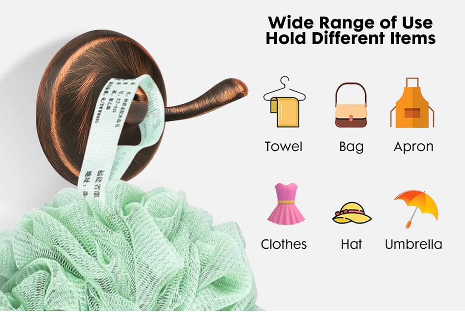 2 Pack Oil Rubbed Bronze Double Towel Robe Hook Wall Mount Bathroom