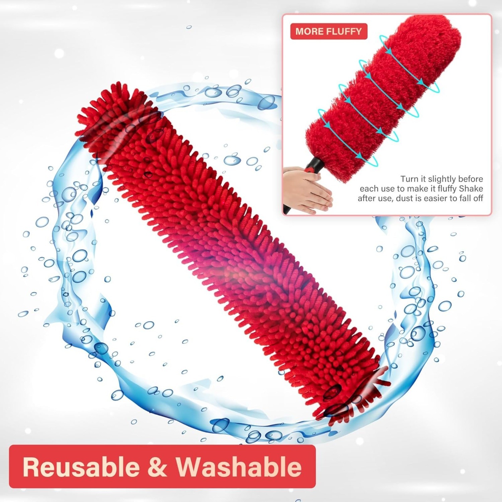 Duster Cleaning Brush Kit Dust Cleaner Soft Handle Extendable Pole Tool for Home
