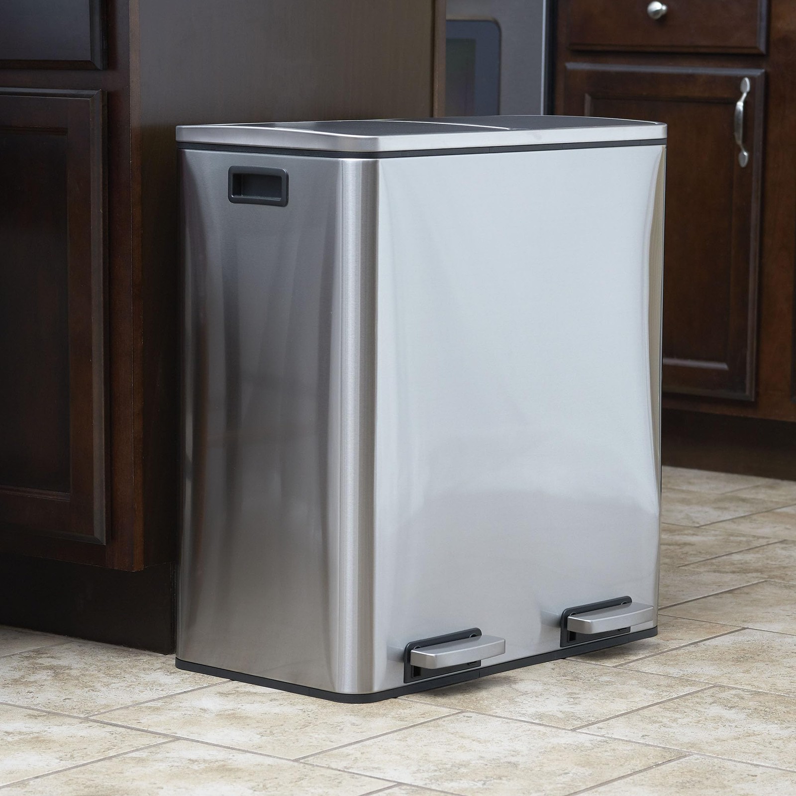 Design Trend Household Essentials Dual Compartment Trash Can 30 Liter / 8