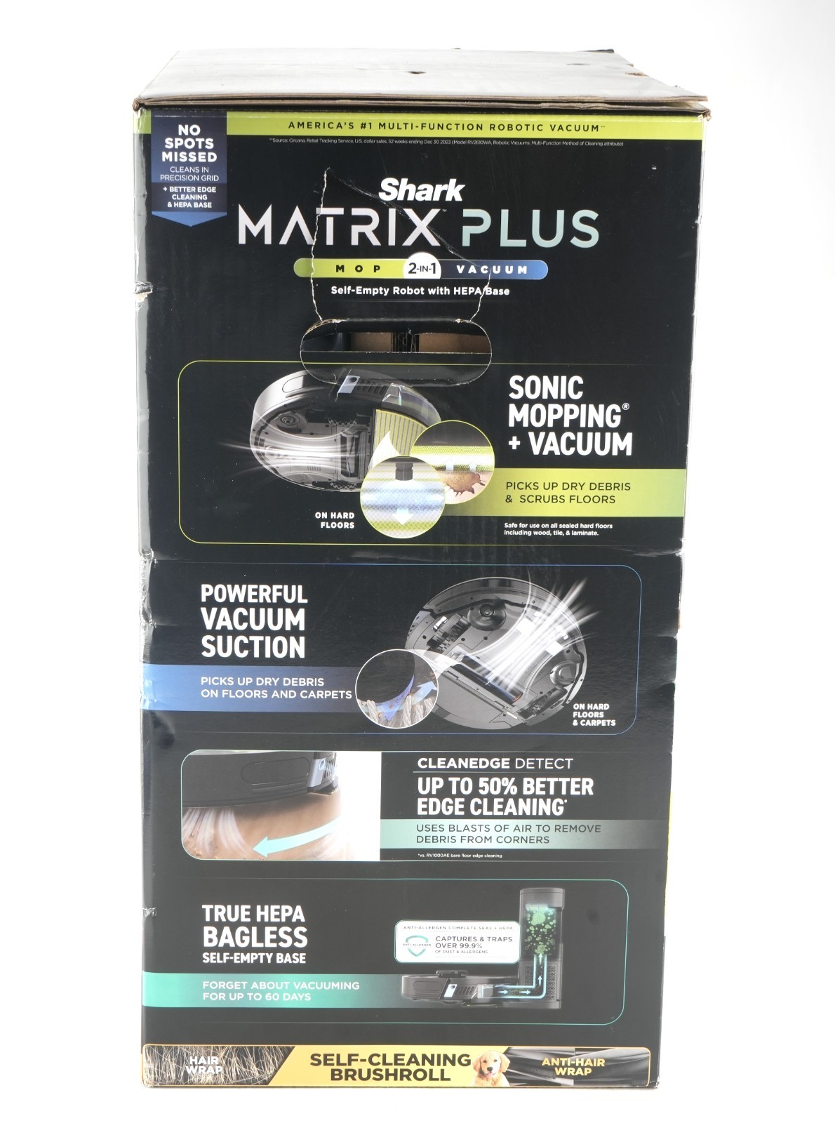 *Shark Matrix Plus 2-in-1 Robot Vacuum & Mop Self-Empty Base Sonic Mop RV2610WA