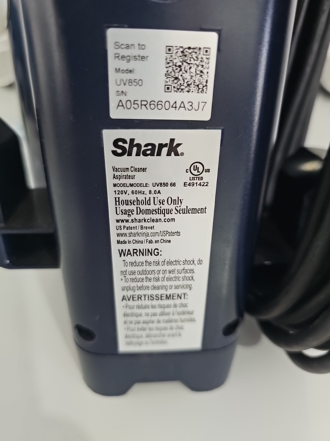 Shark UV850 Performance Lift-Away DuoClean PowerFins Upright Vacuum Cleaner
