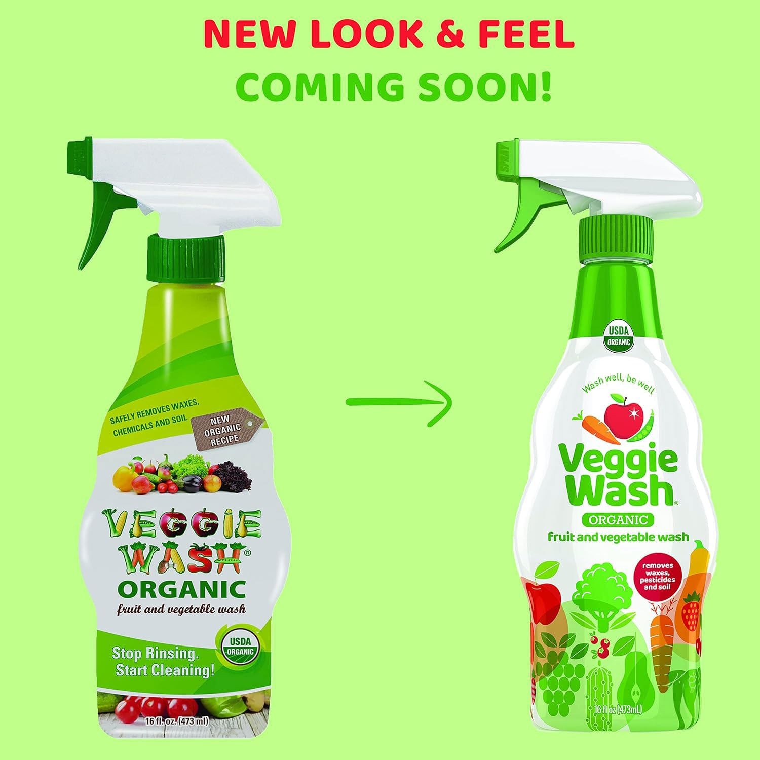 Organic Fruit & Vegetable Wash Certified Produce Cleaner, 16 oz, Pack of 3