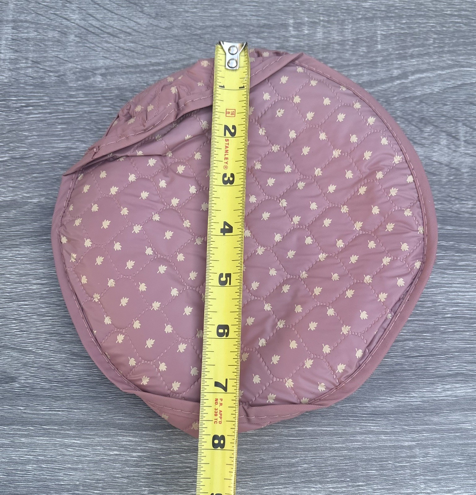 Vintage China Protectors Set of 4 NOS Dusty Pink Diamond Quilted Grid Cases