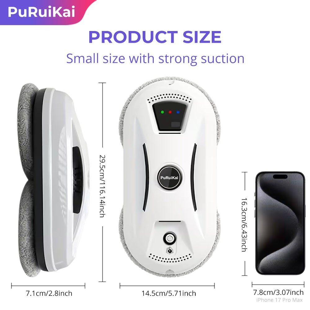 PuRuiKai’s latest 2026 model intelligent high-rise glass cleaning robot