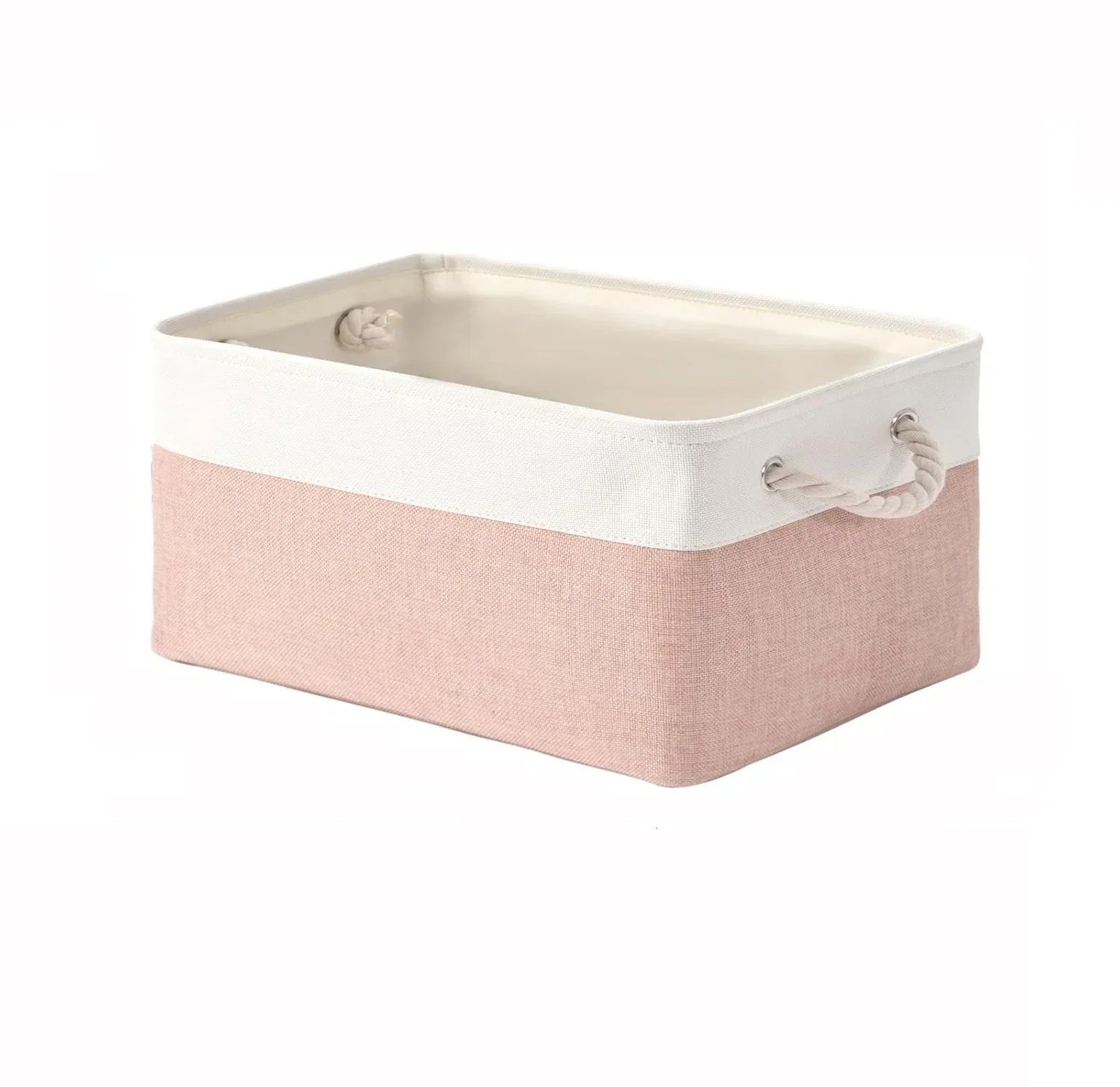 Folding Linen Fabric Storage Basket Sundries Organizer Underwear Toys