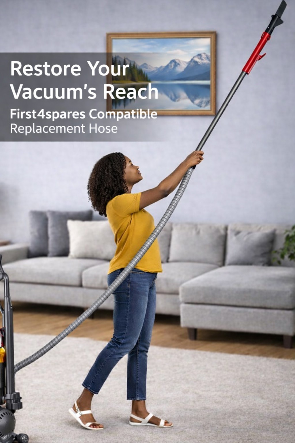 Hose Assembly Grey / Red Designed to Fit Dyson DC40 & DC41 Model Vacuums