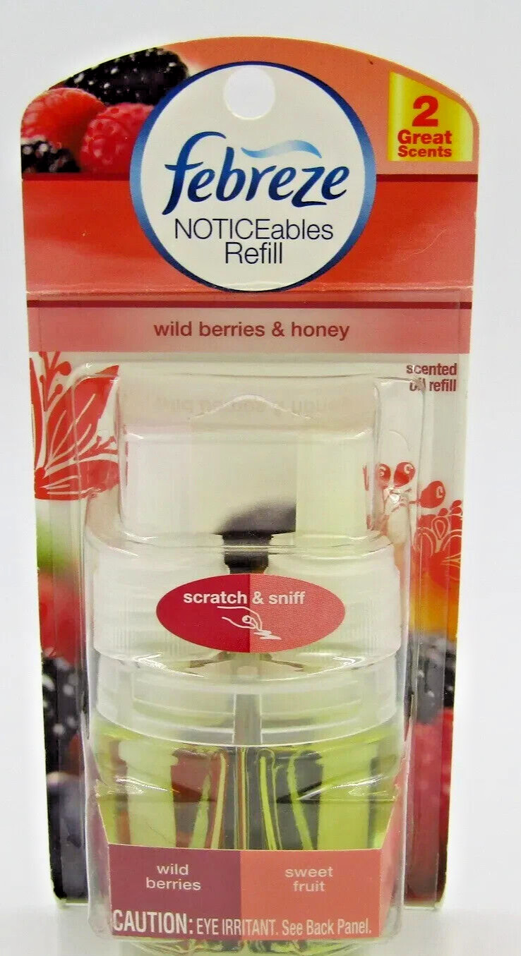 2X Febreze Noticeables Refills – Wild Berries & Honey – Dual Scented Oil Warmer
