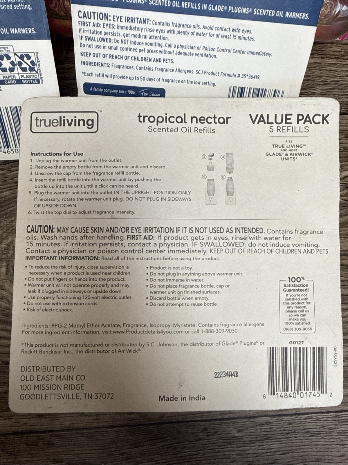 Glade Exotic Tropical Blossoms Plugins Scented Oil Refills True Living Tropical