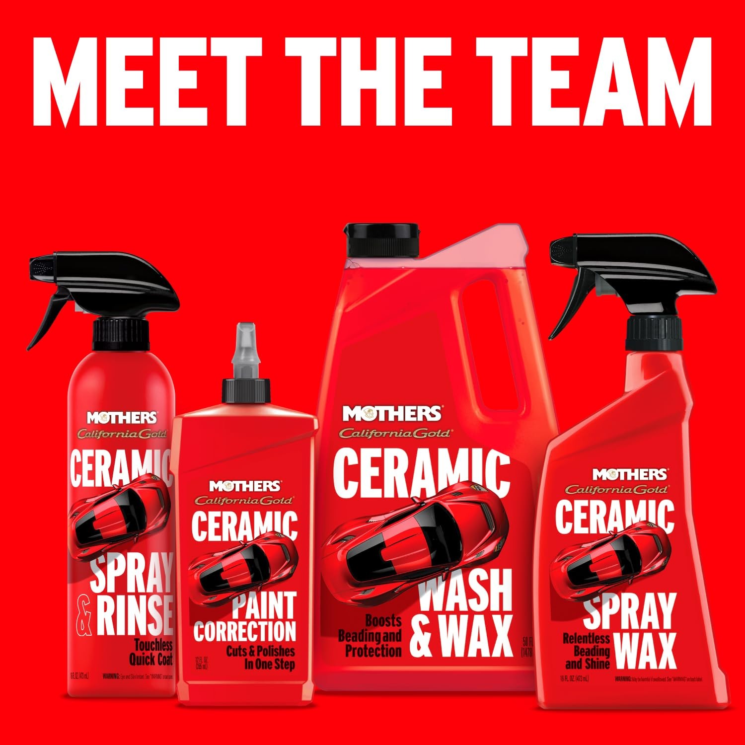 California Gold Ceramic Spray & Rinse Wax, 16 oz. – Water-Activated Touchless…