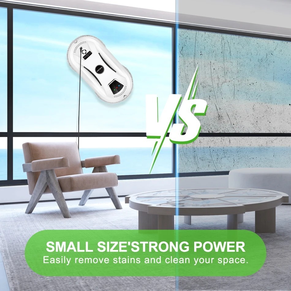 Smart Window Cleaning Robot, Remote Control Glass Cleaner, One-Button Operation