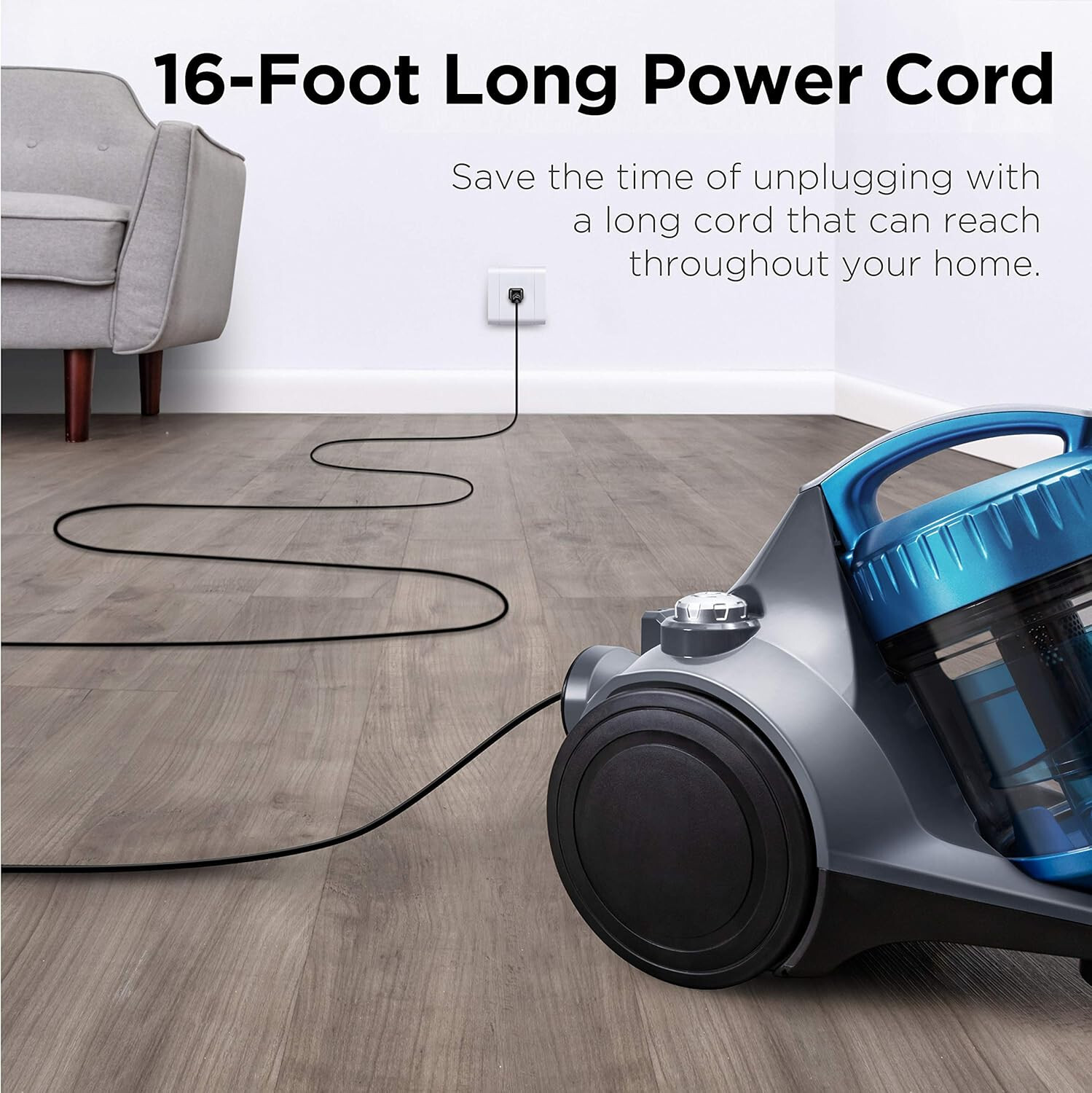 Eureka WhirlWind Bagless Canister 2.5L Vacuum Cleaner for Carpets and Hard Floor