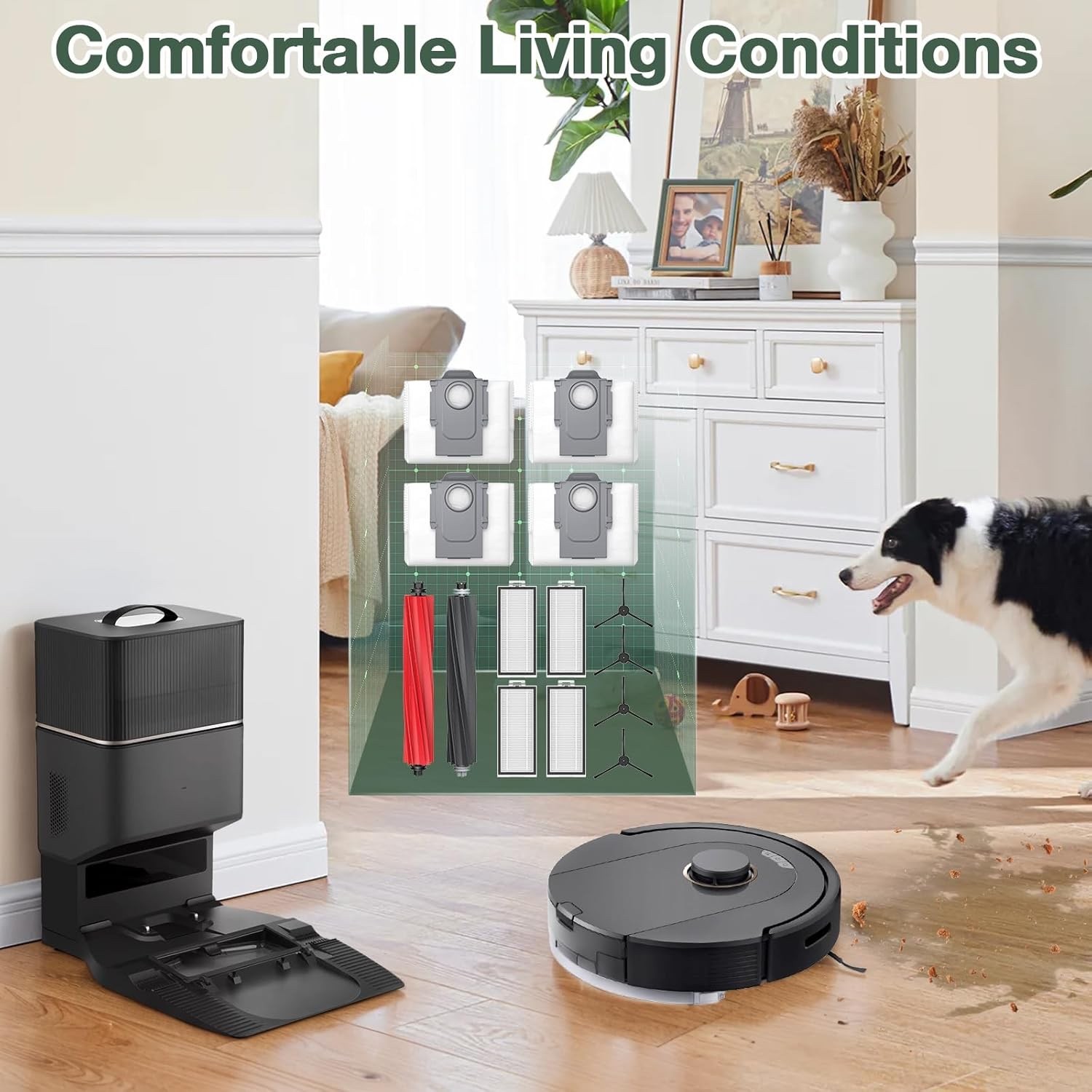 14 Pack for Roborock Q5 Max+,Q5 DuoRoller+,Q5 Pro+, Q8 Max+ Robot Vacuum Cleaner