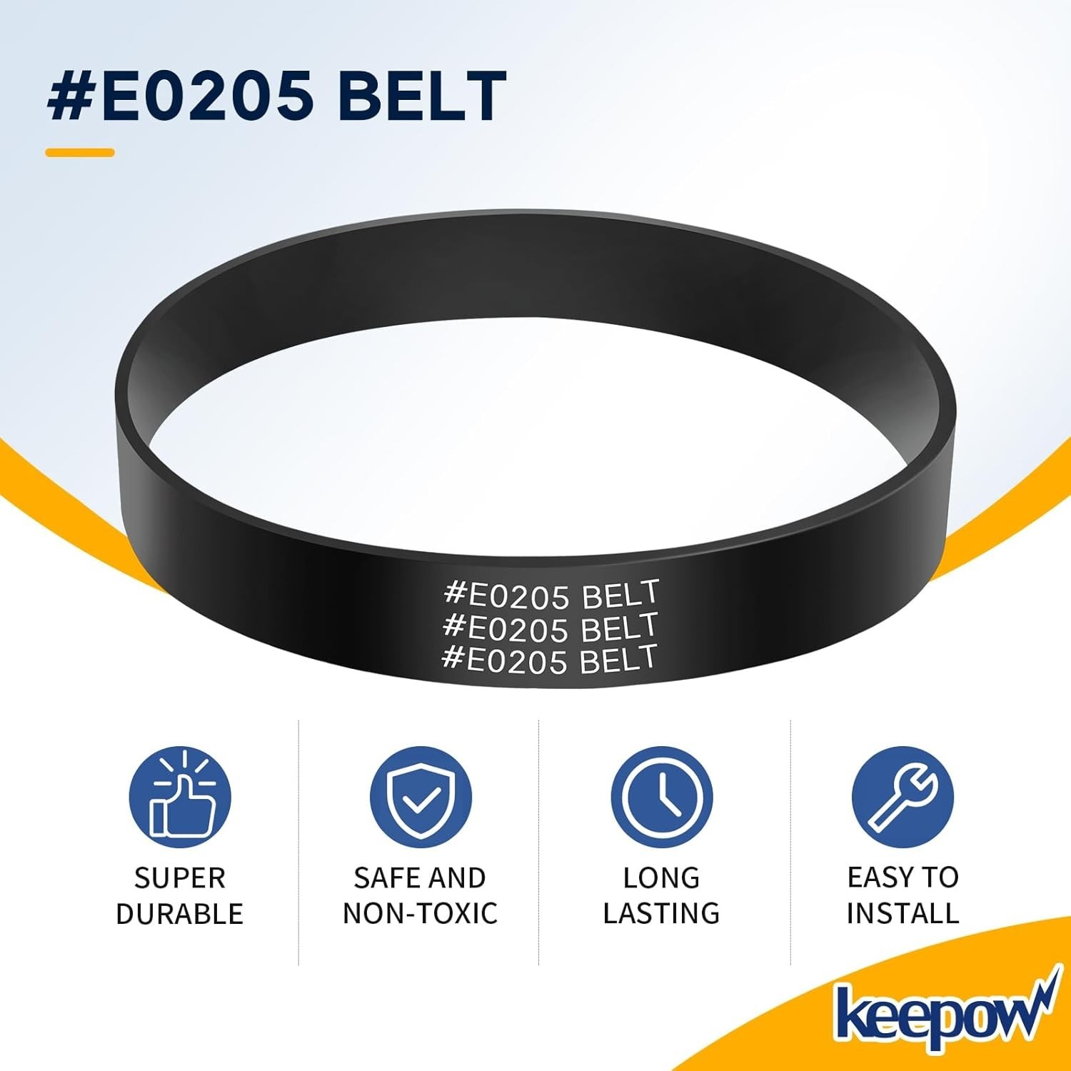 E0205 Vacuum Belt for Eureka Power Speed Vacuum, Replacement Parts for Eureka Va