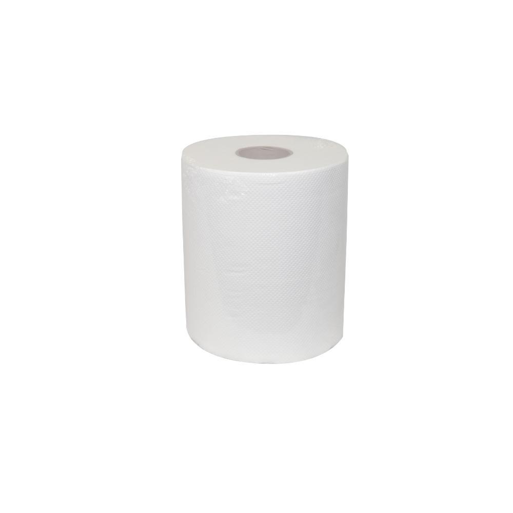 1 Case/6 Rolls – Premium White Paper Towel Roll 8″ x 800′ (2″ Core) Hardwound