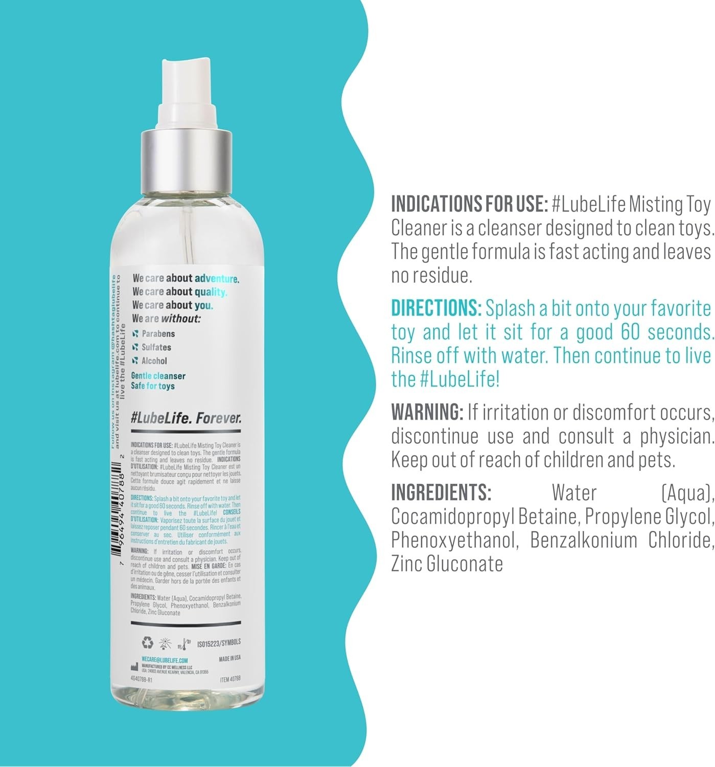LUBELIFE All-Purpose Misting Toy Cleaner, Sprays Perfect, 8 fl oz | All-Purpo…