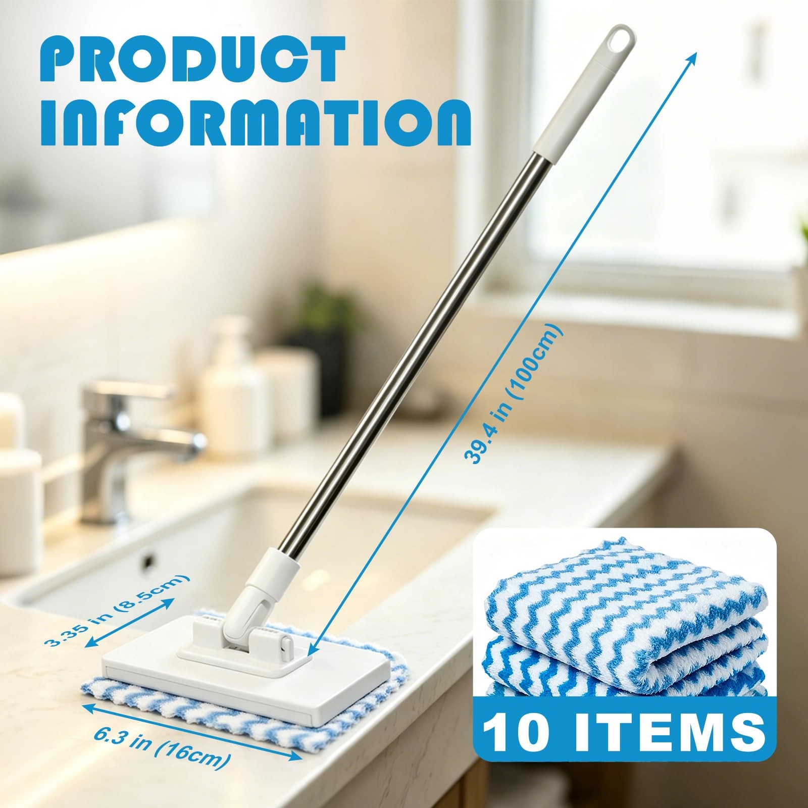 Snap Grip Mini Mop: 2026 Upgraded Disposable Dust Zero Touch No Wash Lazy Mop…