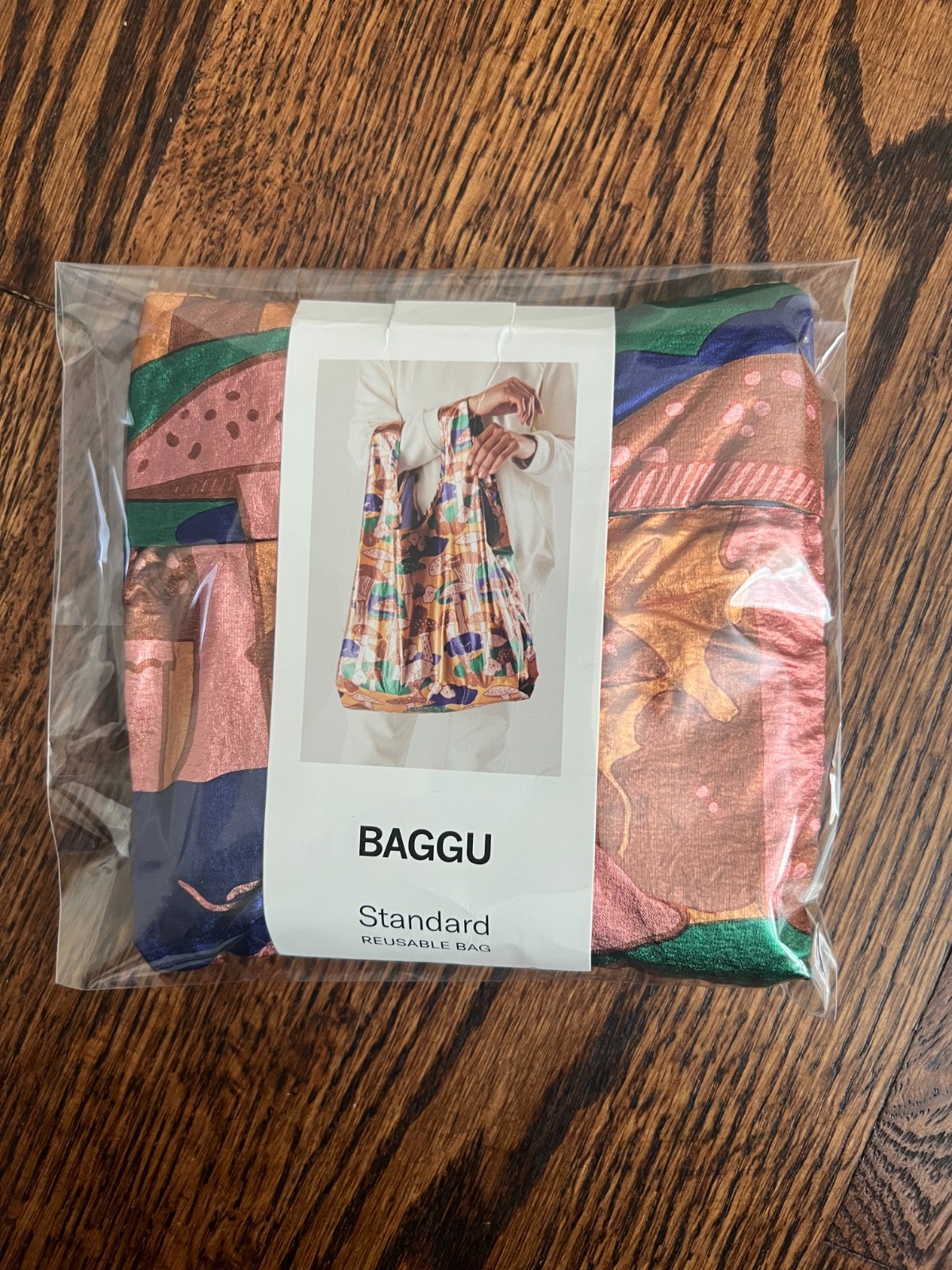 BAGGU Metallic Mushrooms Baggu Standard Reuseable Bag NWT HTF Rare