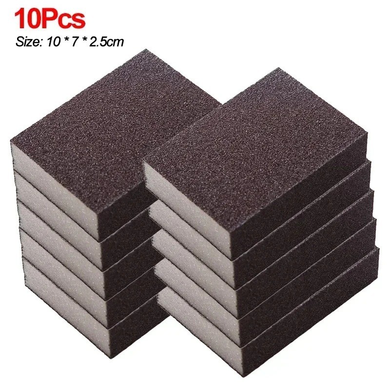 1/10PCS Carborundum Rust Remove Sponge – Heavy Duty Kitchen Cleaning Eraser
