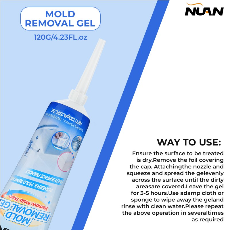 Mold Stain Remover Power Gel Cleaner for Front Loader Washing Machine Seal 4.2oz