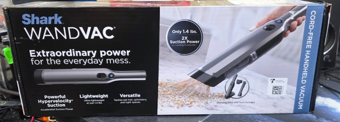 Shark WV201 WANDVAC Cordless Hand Vacuum Lightweight 1.4 lbs *NEW*