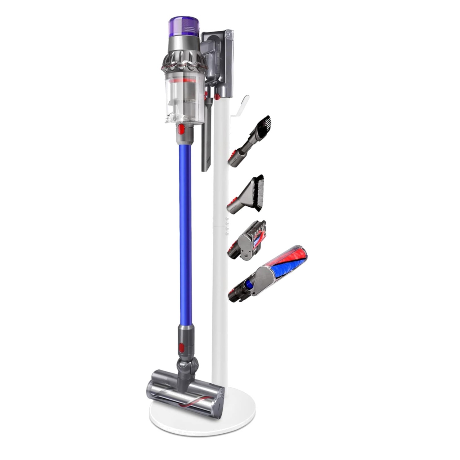 Universal Vacuum Cleaner Docking Station with 5 Hooks – Sturdy & Stylish White