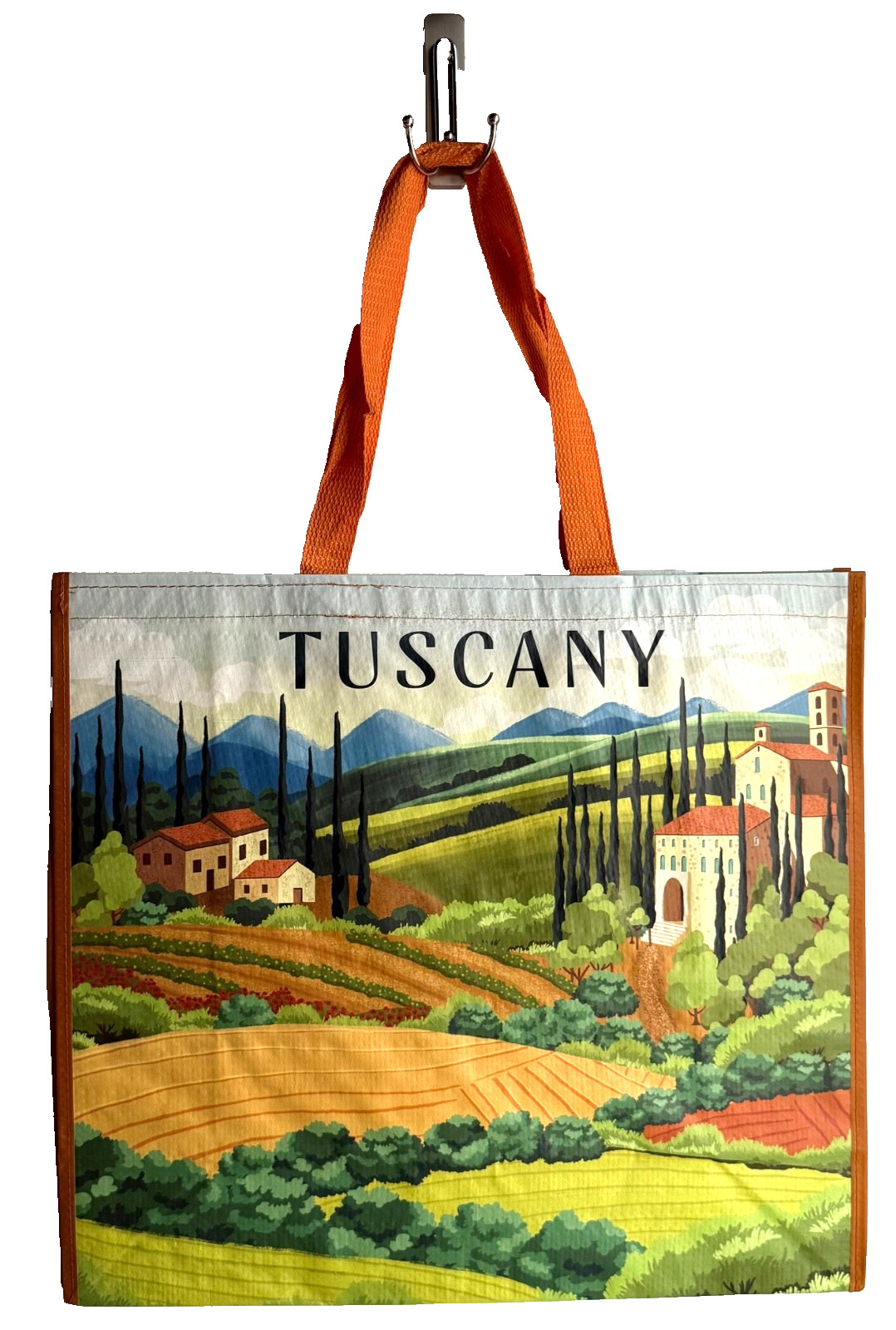 HOMEGOODS REUSABLE LARGE SHOPPING BAG 20″ X 18″ NEW TUSCANY ITALY COUNTRYSIDE