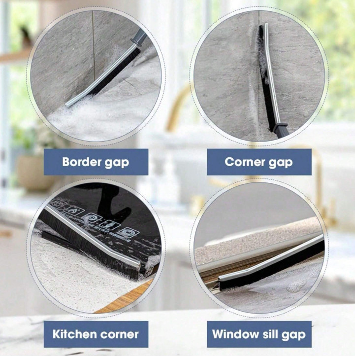 1 pc Multi-Function Crevice Brush for Kitchen & Bathroom Tile Deep Cleaning