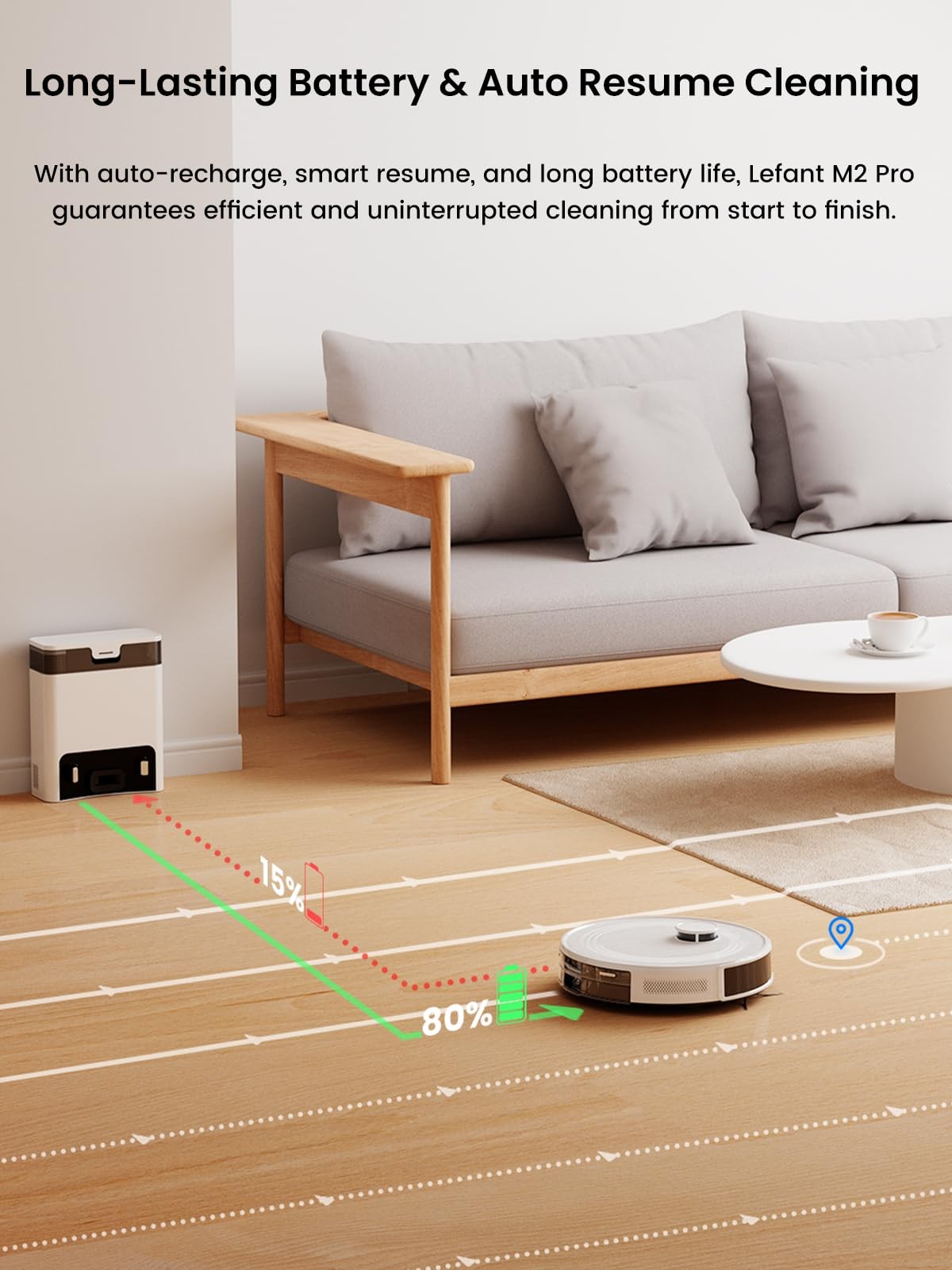 LiDAR Robot Vacuum and Mop, 90-Day Self-Emptying, 190° PSD Obstacle Avoidance…