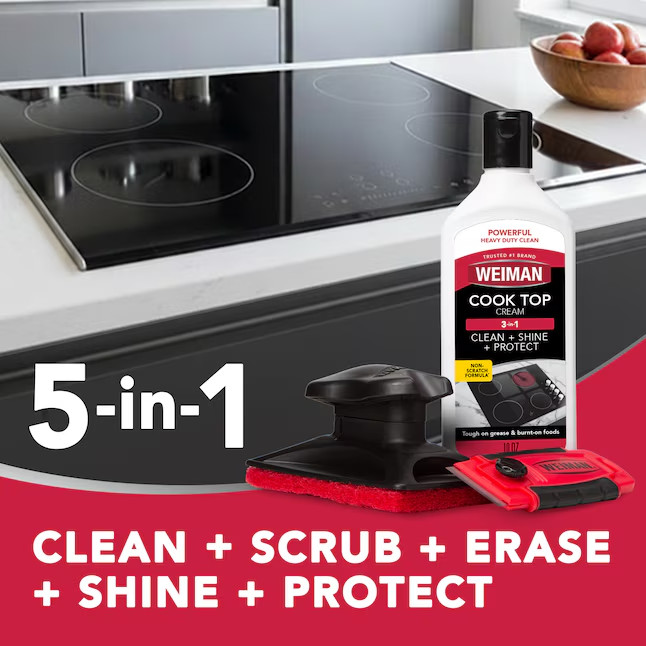 Weiman Clean + Scrub + Erase + Shine + Protect 10 Fluid ounce(s) Cooktop Cleaner