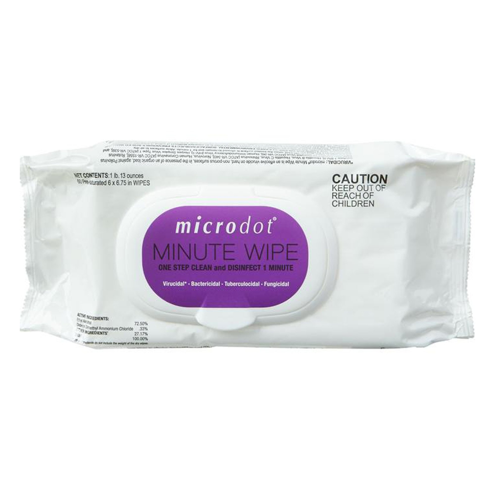 24 Pack microdot Minute Wipe Surface Disinfectant Wipes 60 Towelettes per Pack