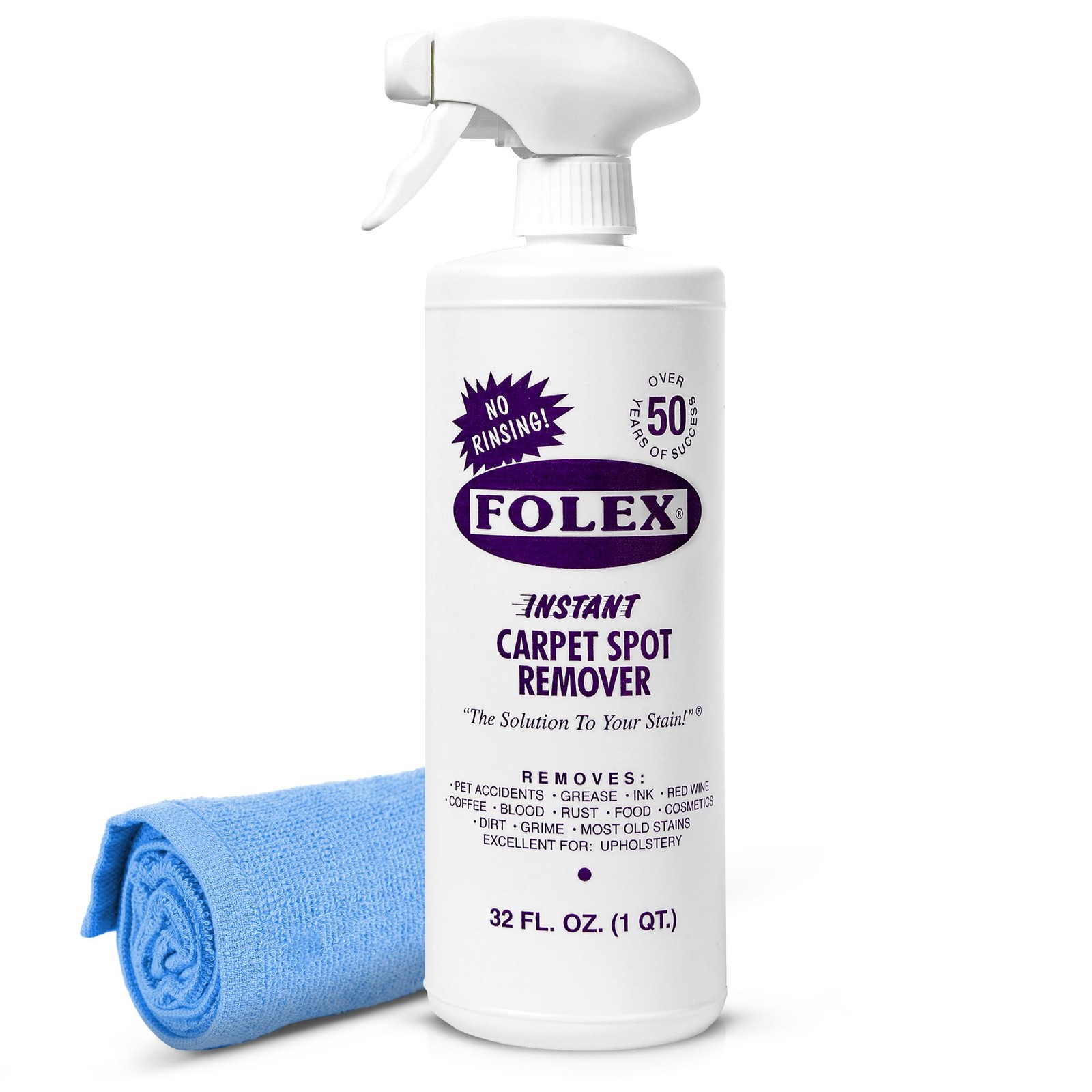 FOLEX Instant Carpet Spot Remover 32 oz – 32 fl Oz (Pack of 1), Clear
