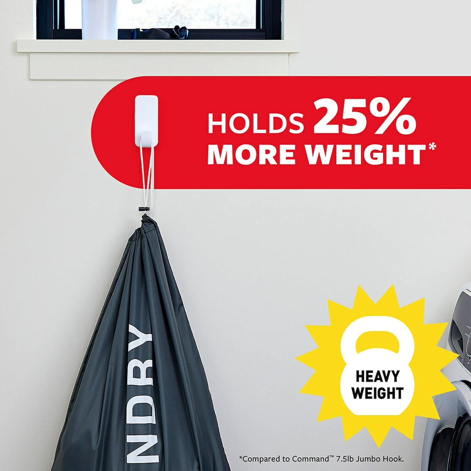 Command 10 Lb XL Heavyweight Hook, 2 Wall Hooks and 6 Strips, Damage-Free Hangin