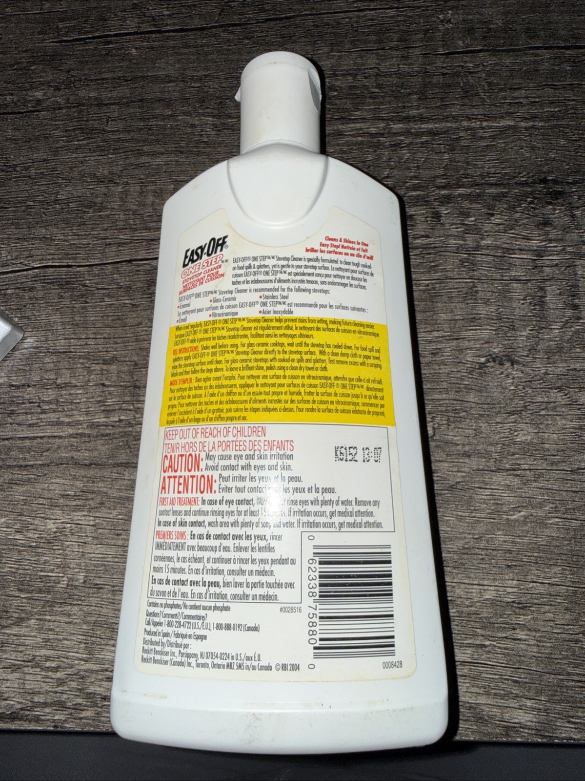 Easy-Off Cooktop Stove Cleaner 8.5 oz glass ceramic stoves ranges 2003 50% Full