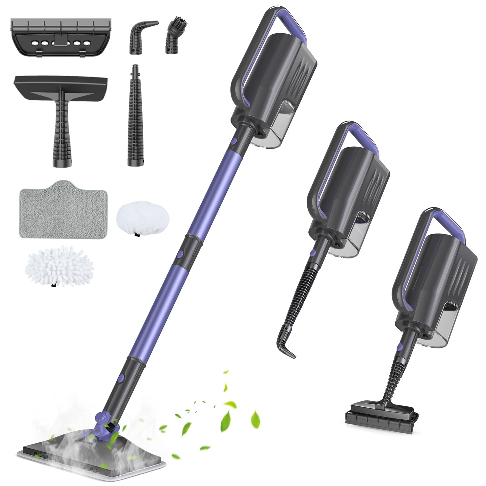 GOOVI Steam Mop Cleaner, 6-in-1 Rotated Mop with 1200W High-Temperature Steam,