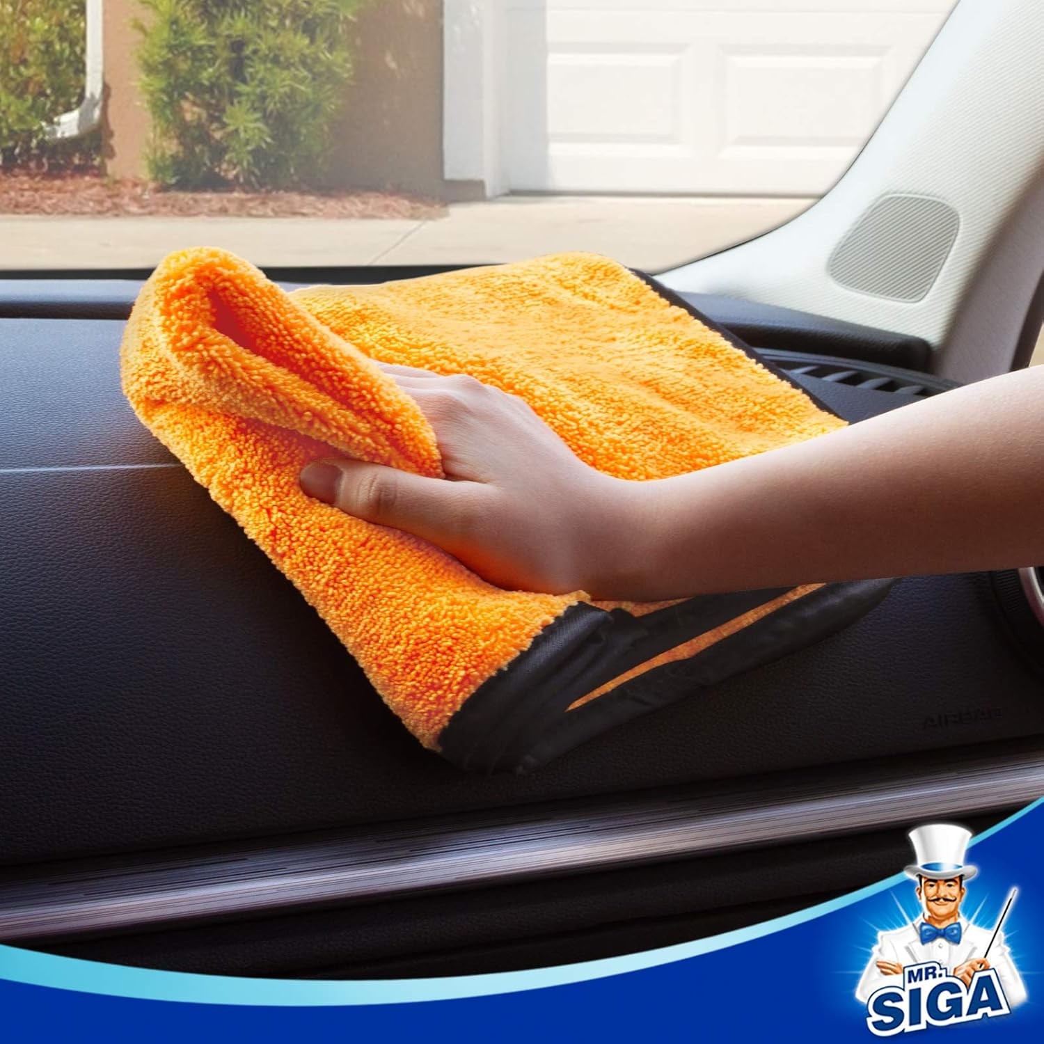 MR.SIGA Professional Premium Microfiber Towels for Household Cleaning, Dual-Side