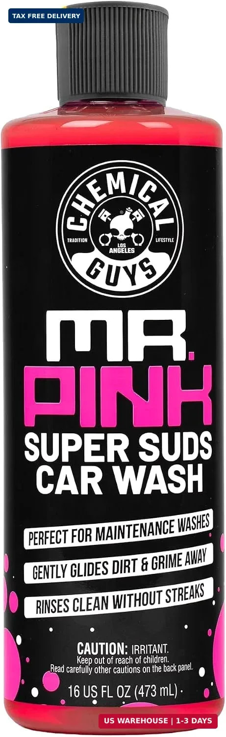 Chemical Guys Mr. Pink Car Wash Soap – 16 oz Super Suds Foaming Car Wash Soap fo