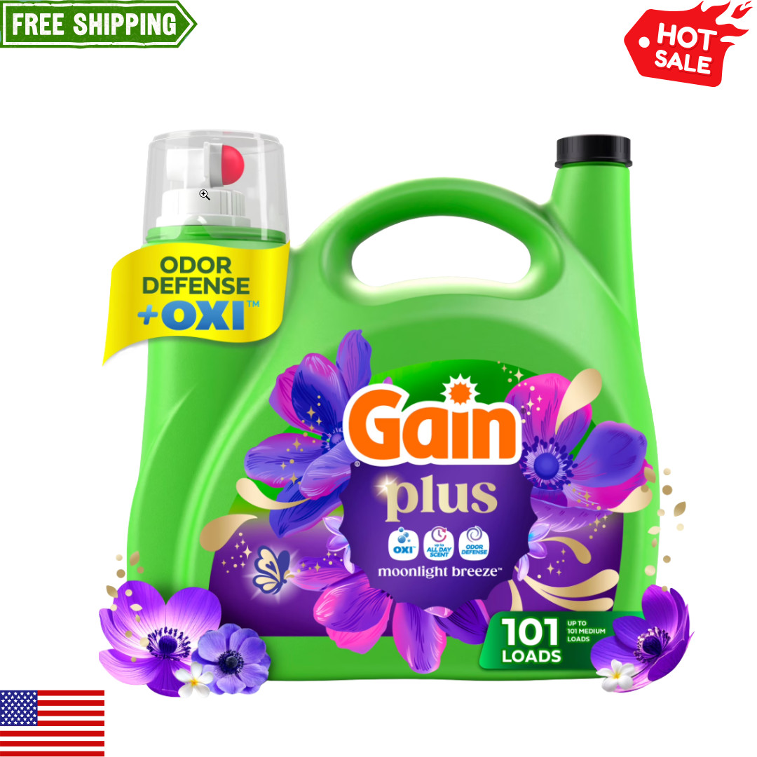 Free Ship – Gain Moonlight Breeze Liquid Laundry Detergent Plus OXI 133 fl oz