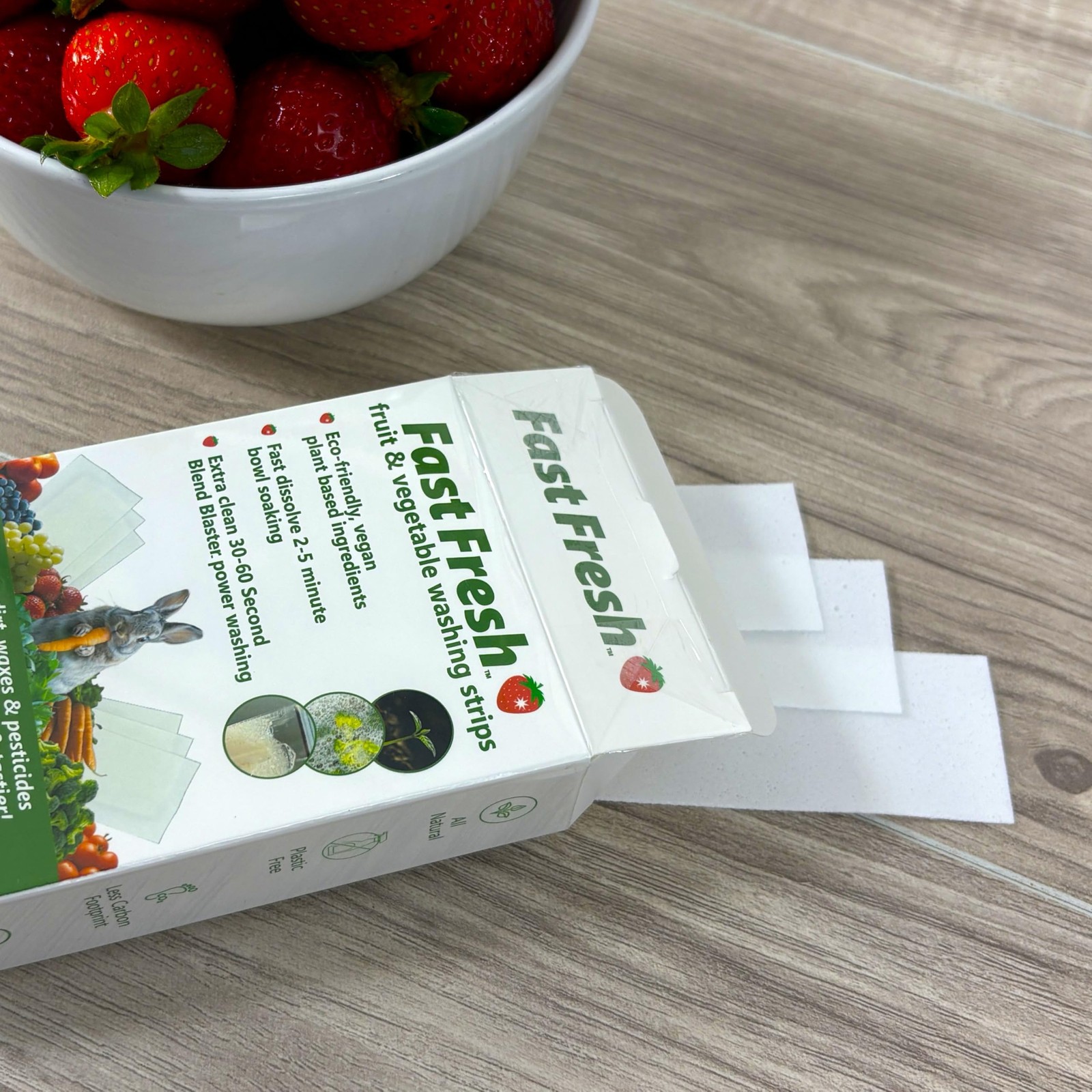 Fruit and Vegetable Wash Strips | Plant-Based, Food-Safe Produce Cleaner | Disso