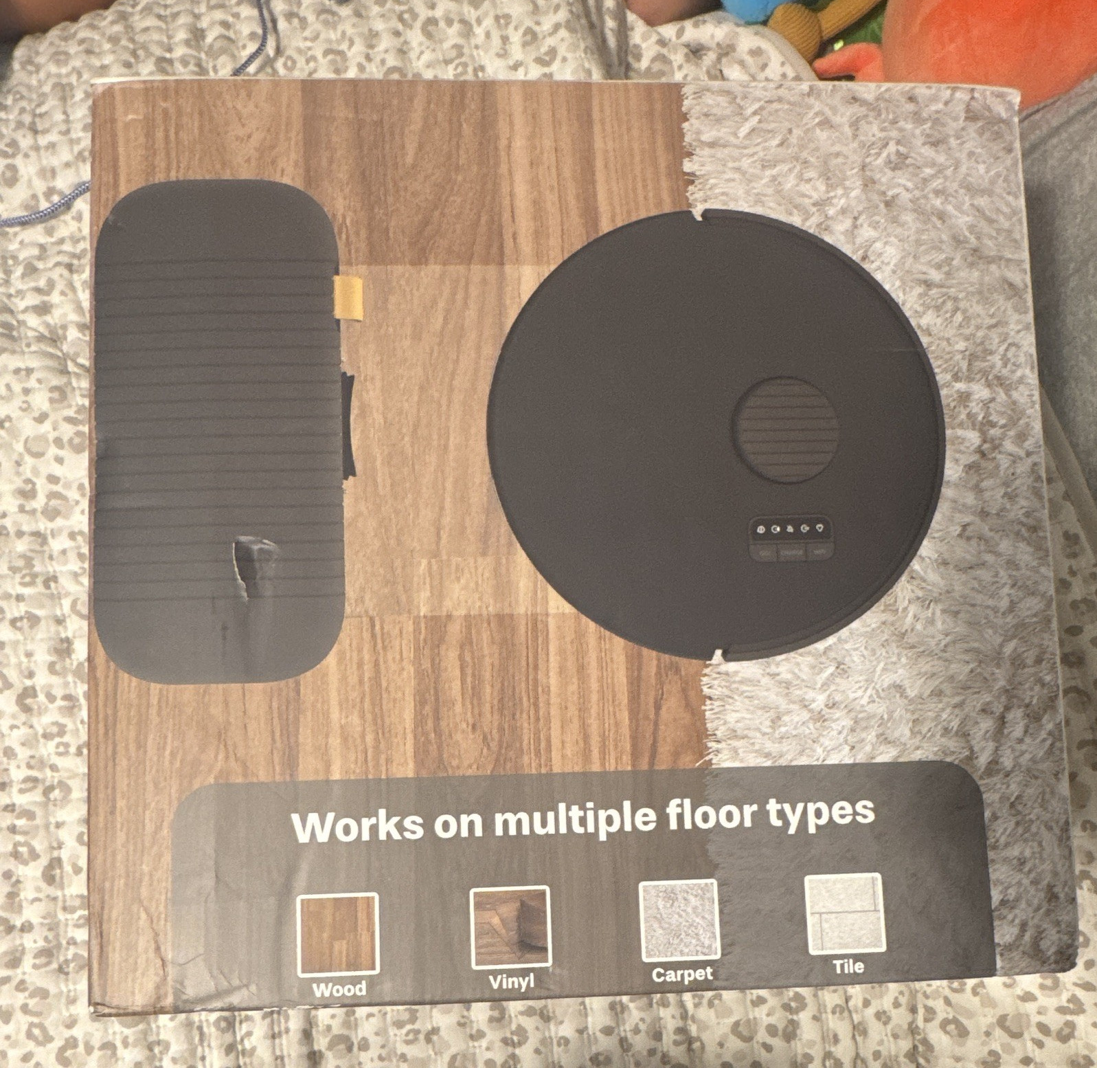 bObsweep Rock Robotic Vacuum & Mop Self-Emptying App Mapping Alexa Black
