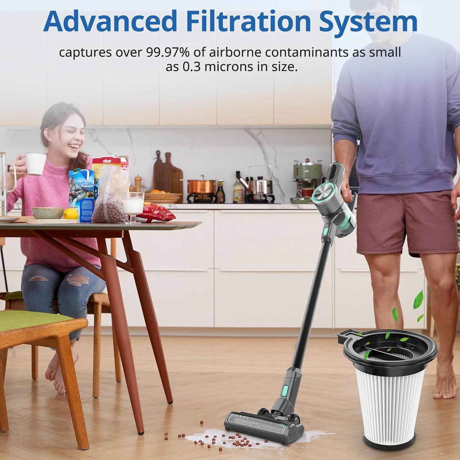 4 Pack Replacement Filters Compatiable with Wyze Cordless Vacuum Cleaner, Remova