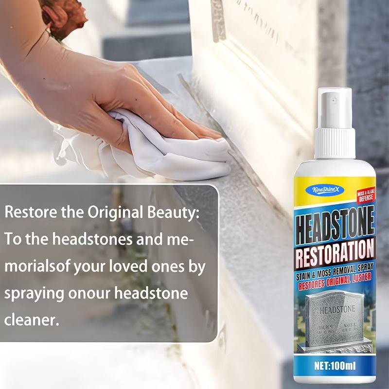 Headstone Restoration & Cleaning Spray, Stone Cleaner Gravestone Cleaning Kit