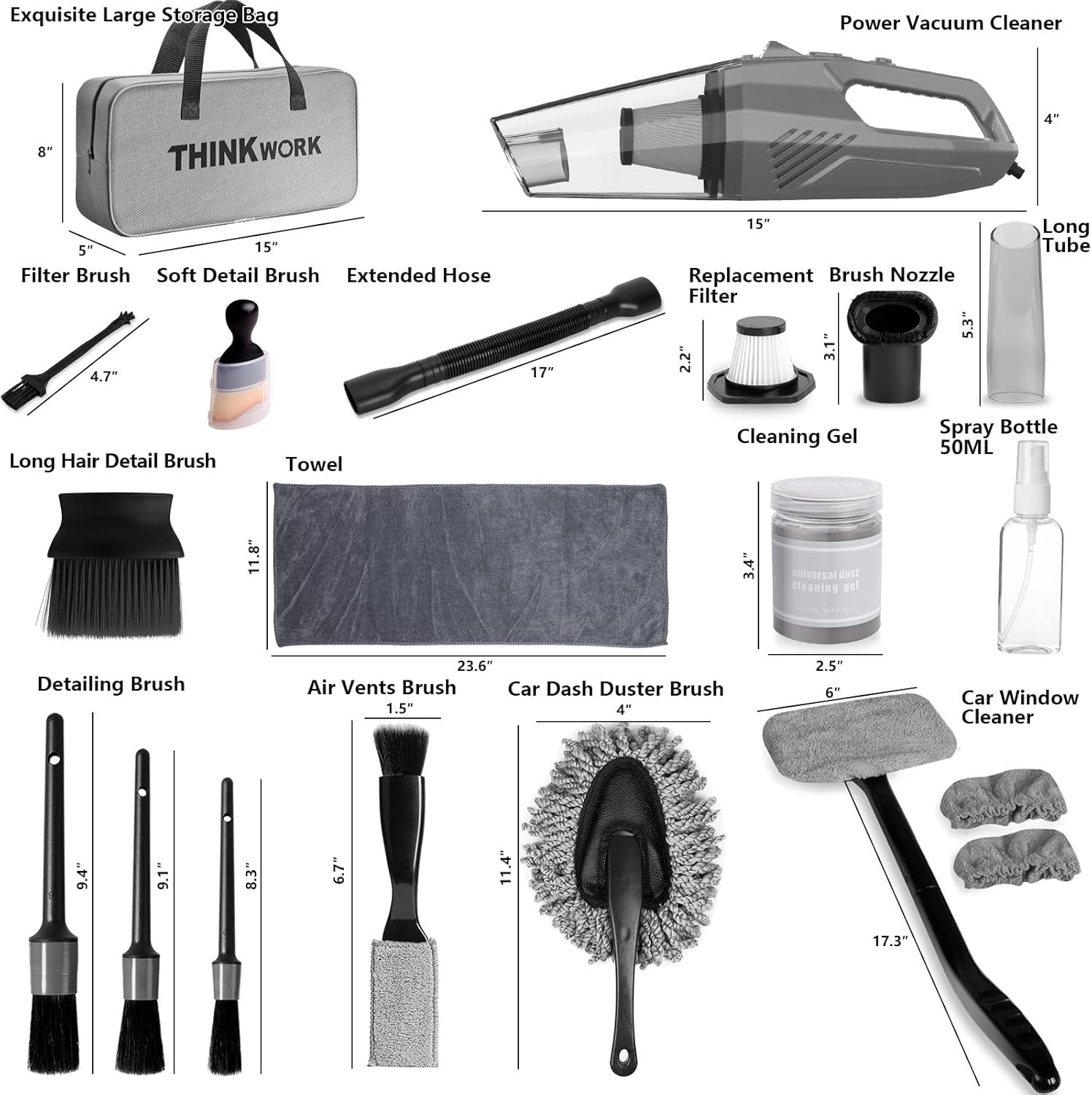 New ListingTHINKWORK Pink Car Detailing Kit 8000PA Cordless Vacuum Cleaner Br…
