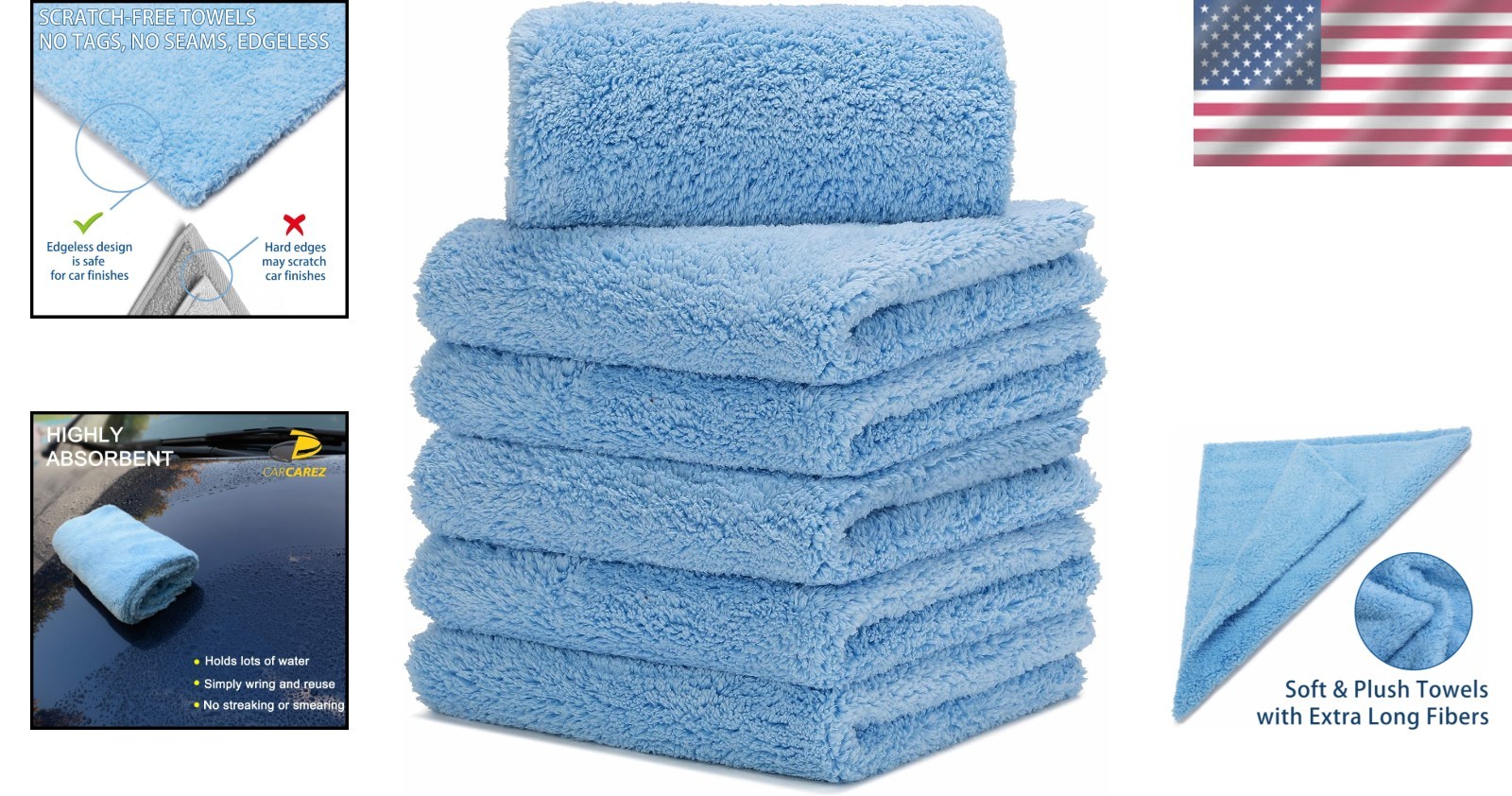 Professional Grade Car Detailing Towels 16×16 in.